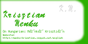 krisztian menku business card